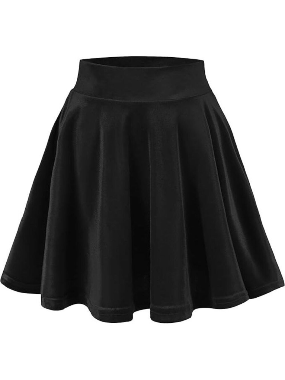 Black Velvet Stretchy Skater Mini Skirt NWT XL